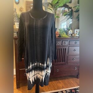 Anthropologie Plenty by Tracy Reese Dark Blue Textured Tunic Top or Dress
